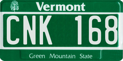 VT license plate CNK168