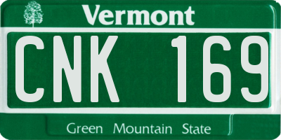 VT license plate CNK169