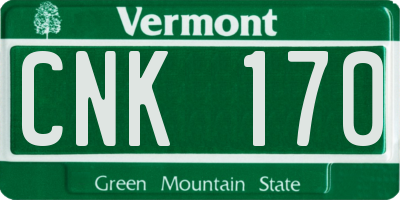 VT license plate CNK170