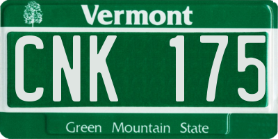 VT license plate CNK175