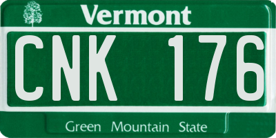 VT license plate CNK176