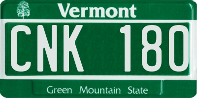 VT license plate CNK180