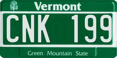 VT license plate CNK199