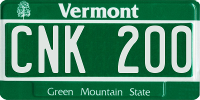VT license plate CNK200