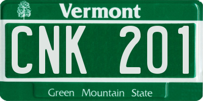 VT license plate CNK201