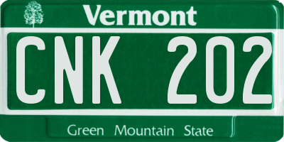 VT license plate CNK202