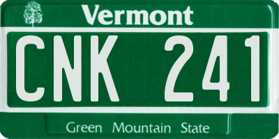 VT license plate CNK241