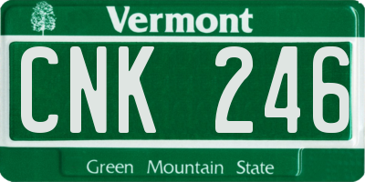 VT license plate CNK246