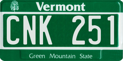 VT license plate CNK251
