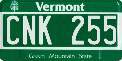 VT license plate CNK255