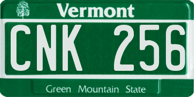 VT license plate CNK256