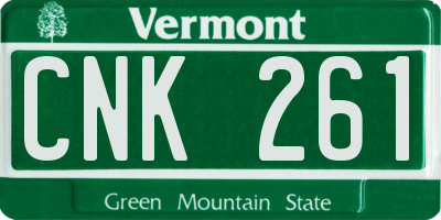 VT license plate CNK261
