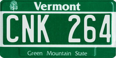 VT license plate CNK264