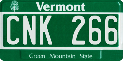 VT license plate CNK266