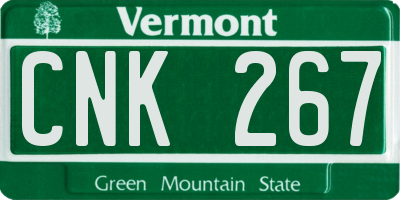VT license plate CNK267