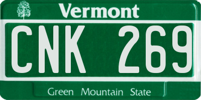 VT license plate CNK269