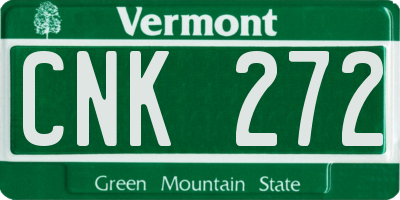 VT license plate CNK272