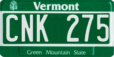 VT license plate CNK275