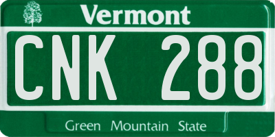 VT license plate CNK288