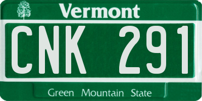 VT license plate CNK291