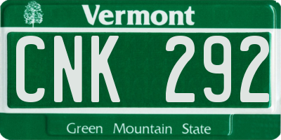 VT license plate CNK292