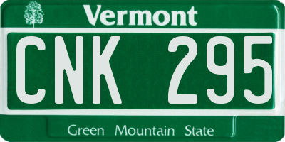 VT license plate CNK295