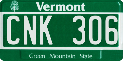 VT license plate CNK306