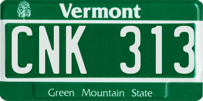 VT license plate CNK313