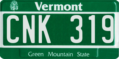 VT license plate CNK319