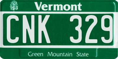 VT license plate CNK329