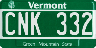 VT license plate CNK332