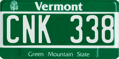 VT license plate CNK338