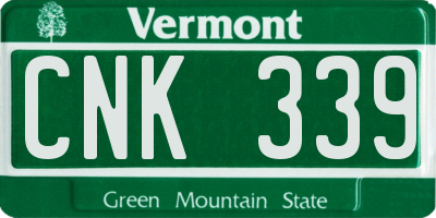 VT license plate CNK339