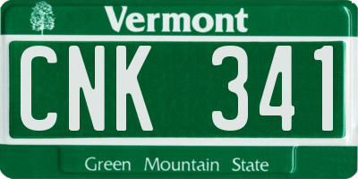 VT license plate CNK341