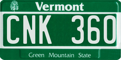 VT license plate CNK360