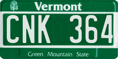 VT license plate CNK364
