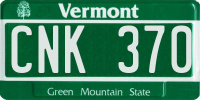 VT license plate CNK370