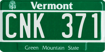 VT license plate CNK371
