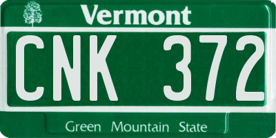VT license plate CNK372