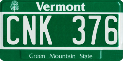 VT license plate CNK376