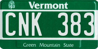 VT license plate CNK383