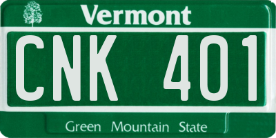VT license plate CNK401