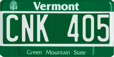 VT license plate CNK405