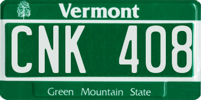 VT license plate CNK408