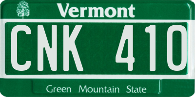 VT license plate CNK410