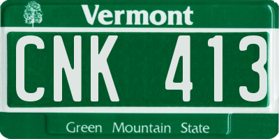 VT license plate CNK413