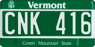 VT license plate CNK416