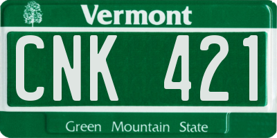 VT license plate CNK421