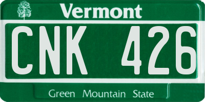VT license plate CNK426