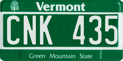 VT license plate CNK435